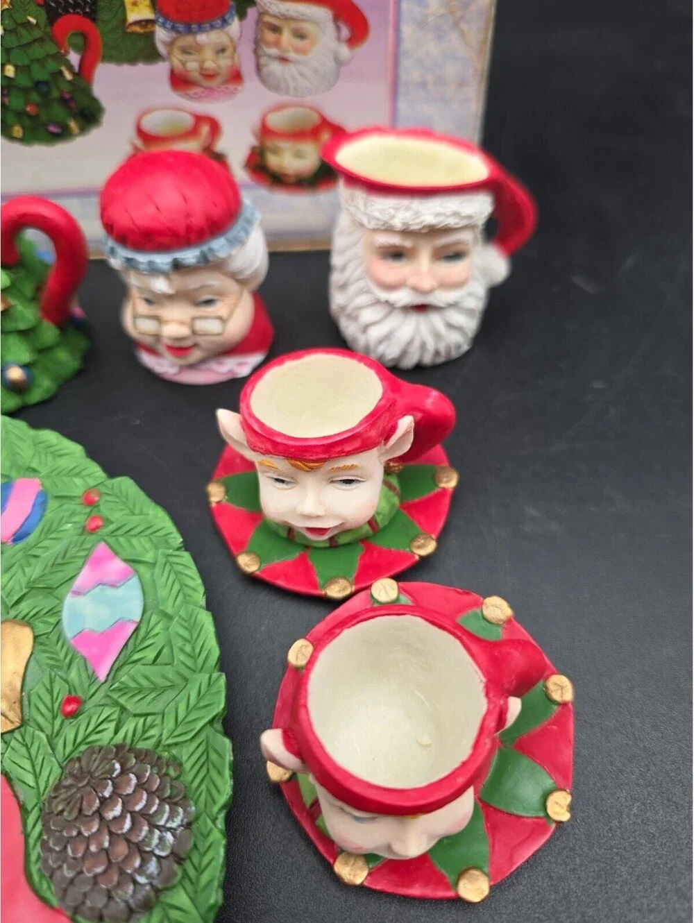 Vtg Collectables Miniature Tea Set Christmas Holiday